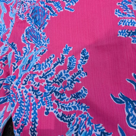 Lilly Pulitzer The Chipper Shorts Size 12 Sea Print Summer Vacation Beach Wear - Picture 2 of 5